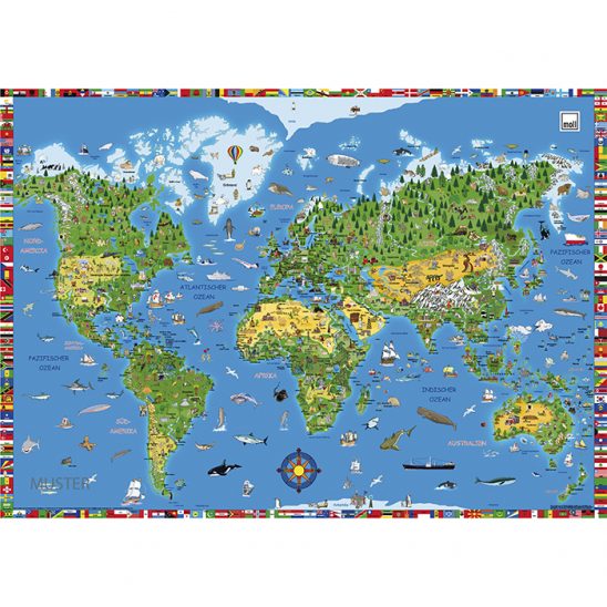 Накладки на стол - Карта мира